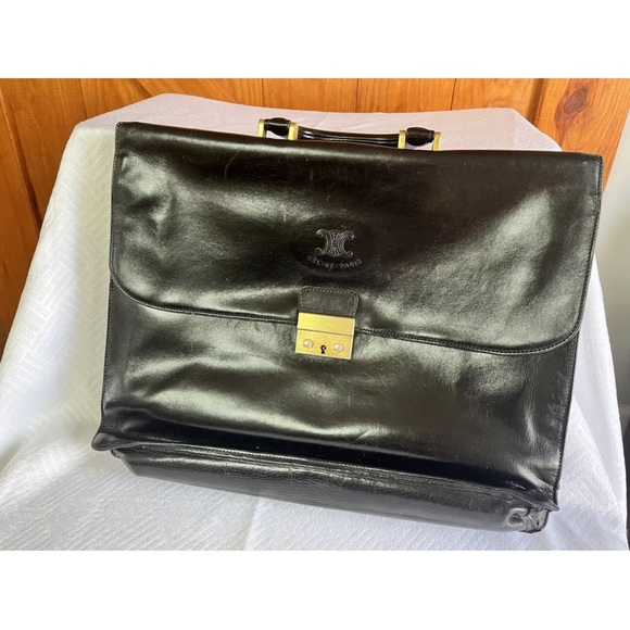 Celine Paris Leather Vintage Briefcase - Picture 1 of 7